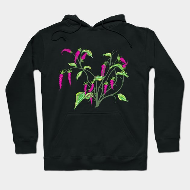 AUTUMN BUSH WITH PINK BERRIES Hoodie by aroba